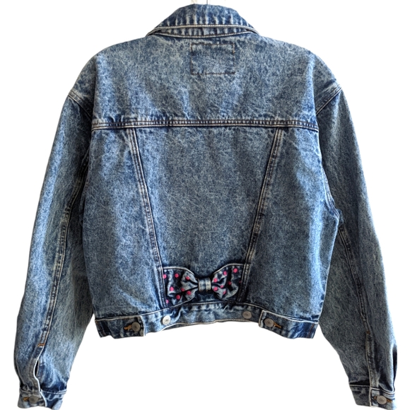 Jordache Jean Jacket Acid Wash Pink 